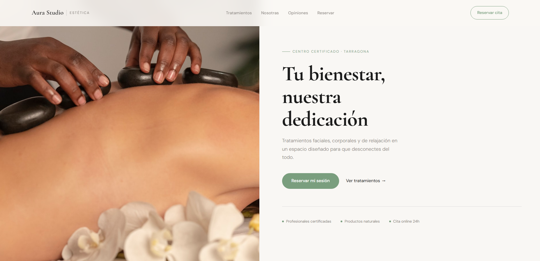 Landing Page · Estética y Spa