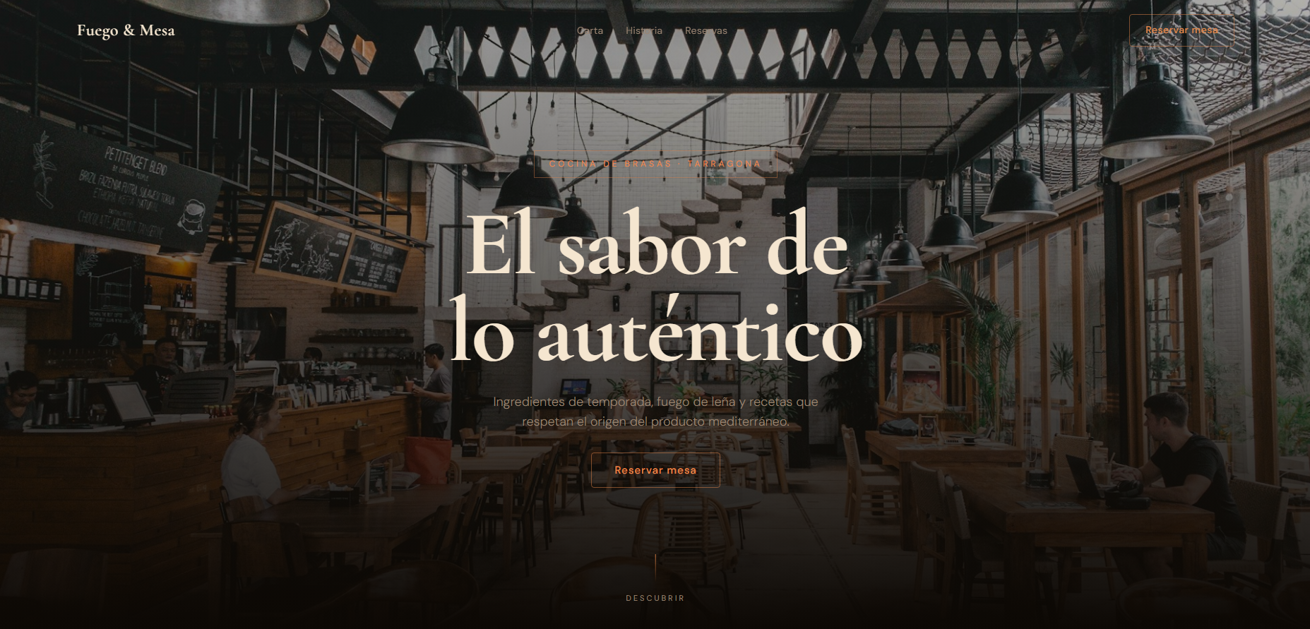 Landing Page · Hostelería